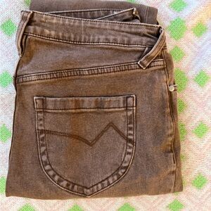 women’s Brown Denim Jeans - Casual Straight Fit- Cleo + wolf